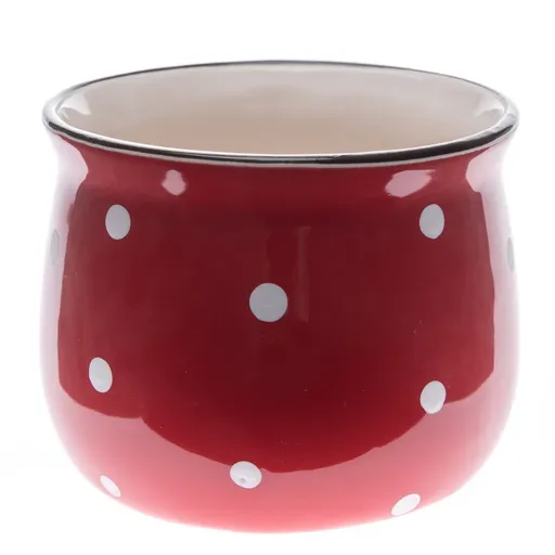 Mască de ghiveci din ceramică Johan, roșu,12 x 9 cm