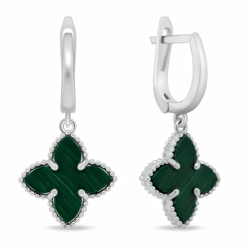 Brilio Silver Cercei agățători din argint cu flori EA1158WG