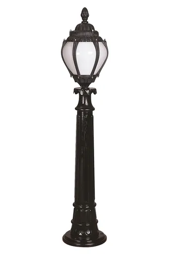 Lampadar de exterior, Opviq, 685AVN1331, Alb/Negru
