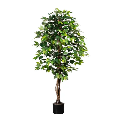 Planta artificială Ficus benjamin, 160 cm, verde