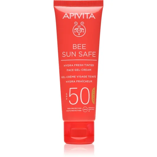 Apivita Bee Sun Safe Hydra Face Tinted Gel-Cream SPF50 gel-cremă cu efect de tonifiere SPF 50 50 ml