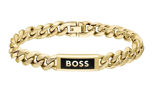 Hugo Boss Brățară placată cu aur pentru bărbați Kassy Emblem 1580680 19 cm