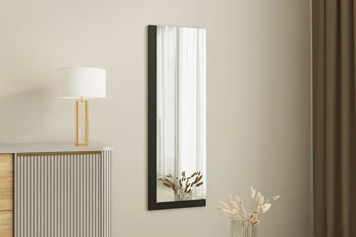 Oglinda decorativa, Hanah Home, Lariya, 40x120x2.2 cm, Alb/Negru