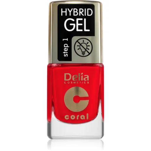 Delia Cosmetics Coral Hybrid Gel gel de unghii fara utilizarea UV sau lampa LED culoare 125 11 ml