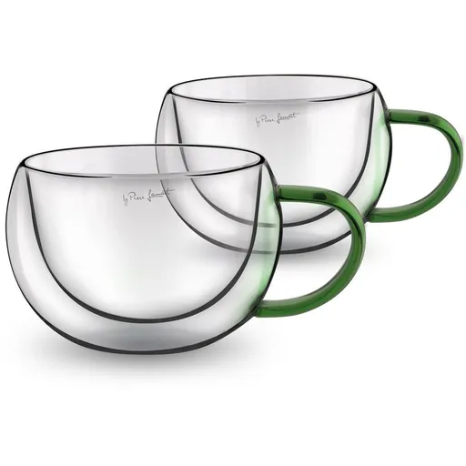 Lamart LT9112 Set de 2 pahare pentru cappuccinoVaso, 270 ml, verde, verde