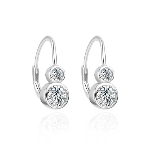 Agato Cercei din argint cu zircon transparent AGT-E260LW