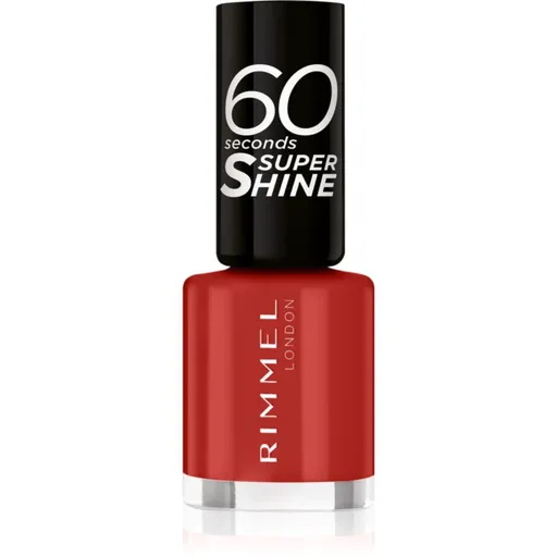 Rimmel 60 Seconds Super Shine lac de unghii culoare 310 Double Decker Red 8 ml