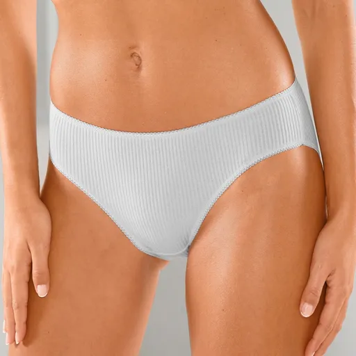 Set de 6 perechi de chiloți midi plați cu cupe striate