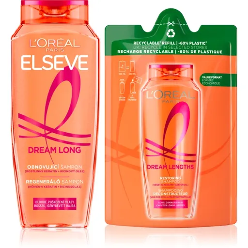 L’Oréal Paris Elseve Dream Long șampon regenerator 2 buc