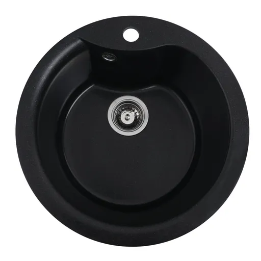 Chiuveta de Bucatarie Elefant Premium Turas 480, Negru Metalic 482 mm