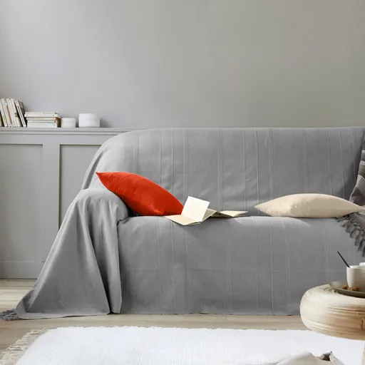 Colecție de cuverturi și fețe de pernă țesute manual, în culori uni