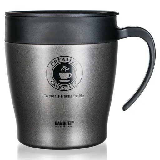 Banquet Cană termică de călătorie TAZZA 330 ml,antracit, antracit