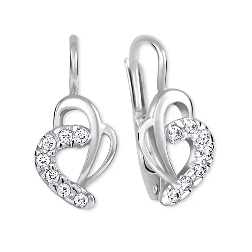 Soliter Cercei fermecători din aur alb cu zirconi 239 001 00585 07