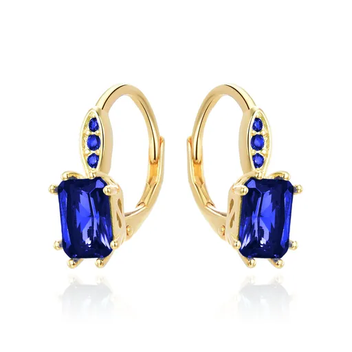 Beneto Cercei din argint cu cristal albastru AGUC3350DB-GOLD