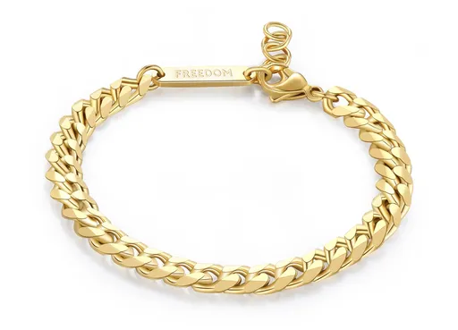 S'Agapõ Brățară atemporală placată cu aur pentru bărbați Pancer Ripple SRP55