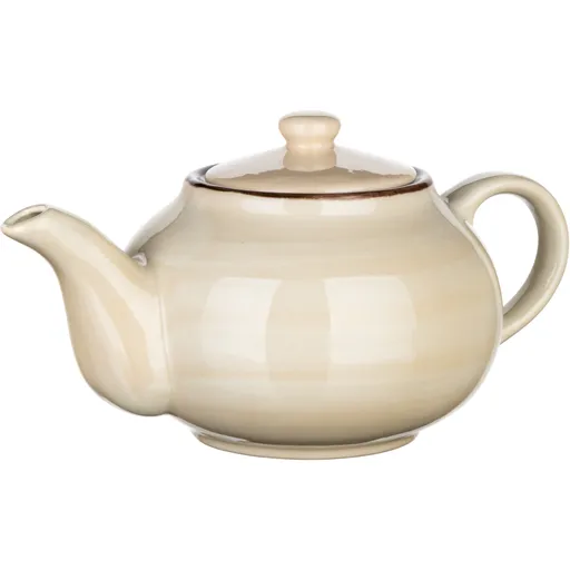 Ceainic din ceramică Banquet PALAS, 0,9 l, crem, bej