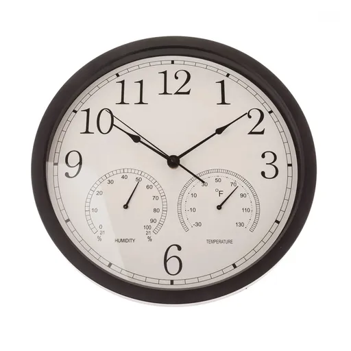 Ceas de perete cu termometru și higrometru 35 cm