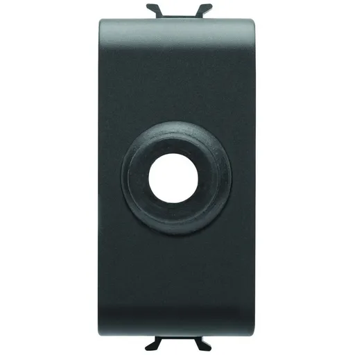 Tasta falsa 1 modul cu iesire pentru cablu Gewiss Chorus GW12196, negru satin