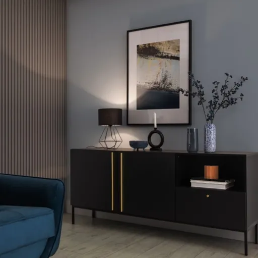 Lampa de masa ELTAP, Brevitas, 25x44 cm, 1xE27, 15W, otel/PVC, negru