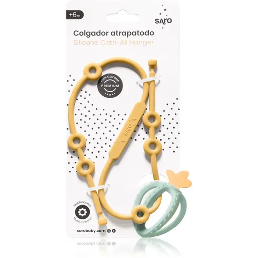 Saro Baby Silicone Catch-All Hanger șnur multifuncțional din silicon Mustard 1 buc
