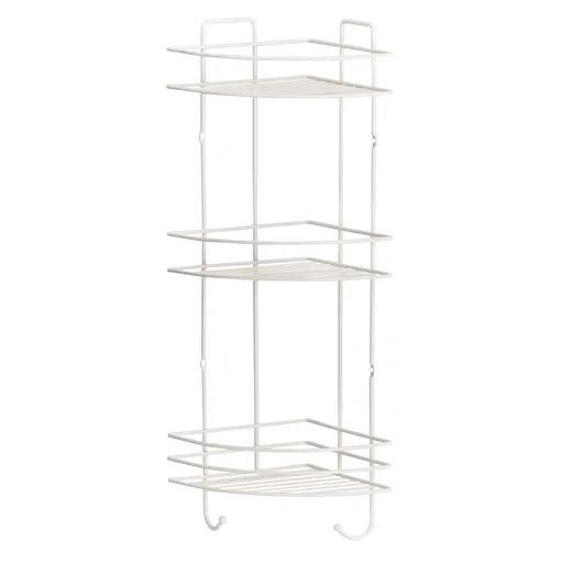 Dulap de baie Metalife DB-717, 18x18x52 cm, 3 nivele, alb