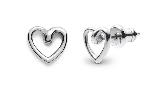 Fossil Cercei fini in formă de inimă din oțel Sawyer JOF00608040