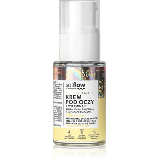 so!flow Brightening Eye Cream With Vitamin C cremă de ochi detoxifiantă și iluminatoare cu vitamina C 15 ml