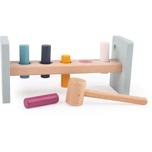 Bigjigs Toys Hammer Bench joc interactiv de lovit cu ciocanul 12 m+ 7 buc