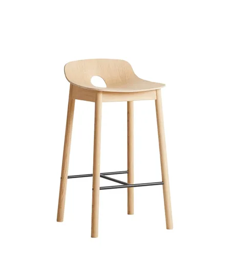 Scaun de bar "Mono", 65 cm, 2 variante - Woud Variantă: stejar, lac de culoare deschisă