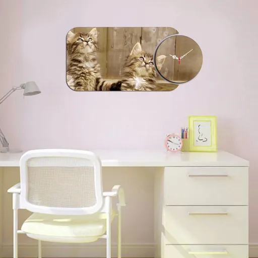 Ceas de perete, YMS-79, Dimensiune: 68 x 32 cm, Multicolor