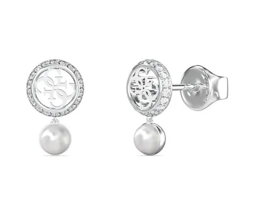 Guess Cercei fashion din oțel cu o perlă Tiny Pearly JUBE05517JWRHT/U