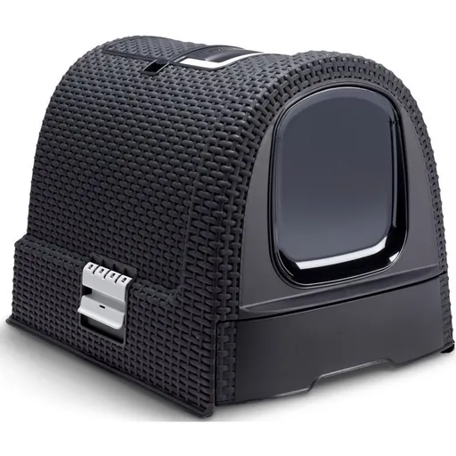 Toaletă de pisici Curver RATTAN , gri închis, gri închis