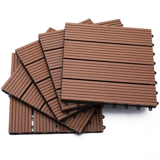 Outsunny set gresie de gradina, 30x30x2.2cm, maro | Aosom Romania