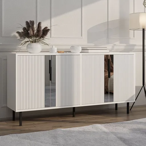 Consola, Hanah Home, Caresa, 150x75x36 cm, Alb