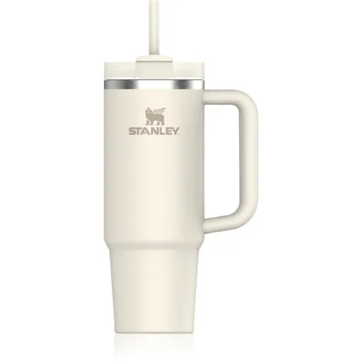 Stanley Quencher H2.O FlowState™ Tumbler pahar din oțel inoxidabil cu pai medium Cream 890 ml