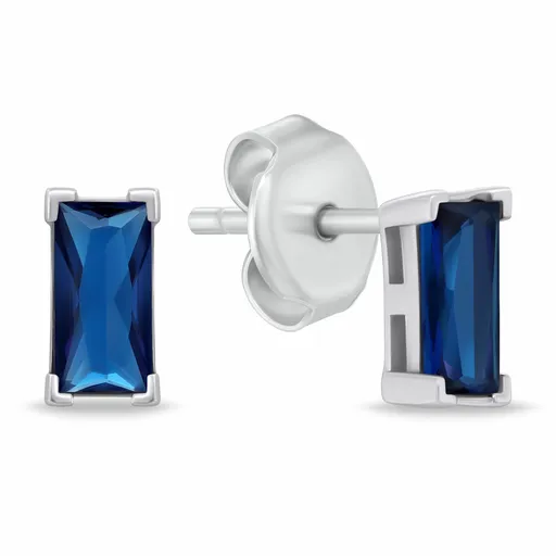 Brilio Silver Cercei din argint cu zircon cubic albastru EA1176WB