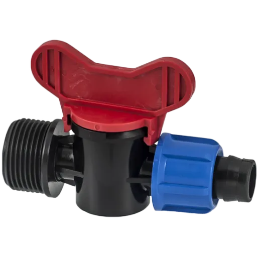 Mini robinet cu filet pentru banda de picurare, Dimensiune 17x3/4"  ,presiune 4 Bari