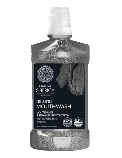 Natura Siberica Apă de gură naturală cu cărbune din bambus (Natural Mouthwash) 520 ml