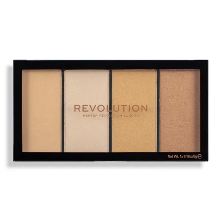 Revolution Paleta brightener Revolution Re-Loaded (Highlighter Palette) umbra Luster Light cu Cald 4 x 5 g