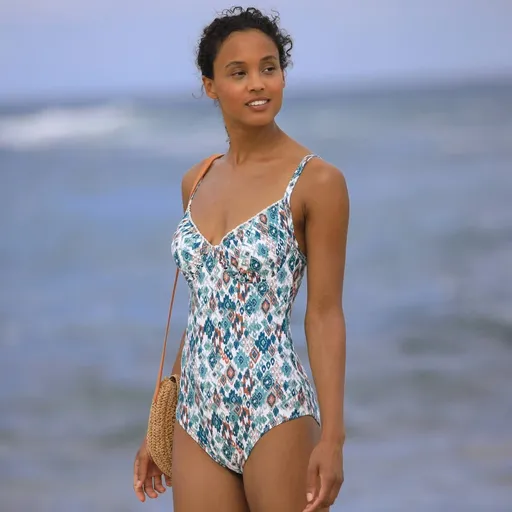 Costum de baie dintr-o singură piesă cu underwire și imprimeu Tanza