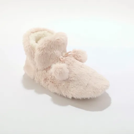 Papuci înalți din blană artificială