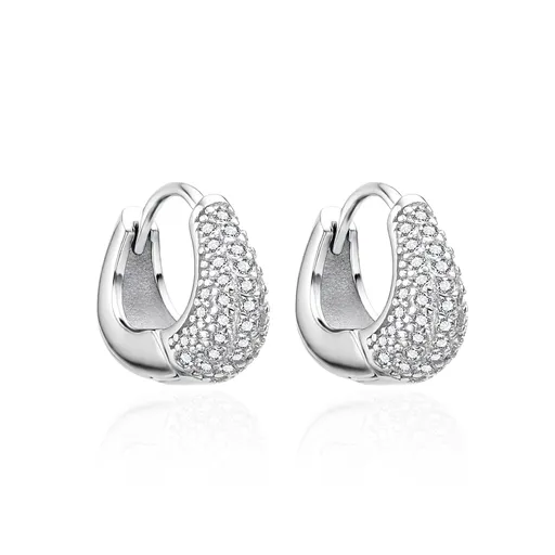 Agato Cercei strălucitori din argint cu zircon AGT-E158KW