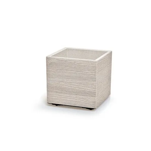 Ghiveci MADERA SQUARE ECO WOOD 38,5 cm , alb ECO, alb, L