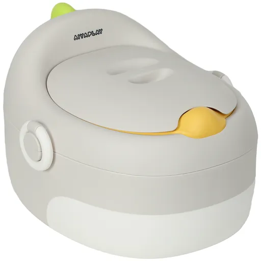 AIYAPLAY 3-în-1 Oliță pentru copii, scaun detașabil, tapițerie din piele ecologică, până la 50 kg, 6 luni până la 6 ani, Gri | Aosom Romania