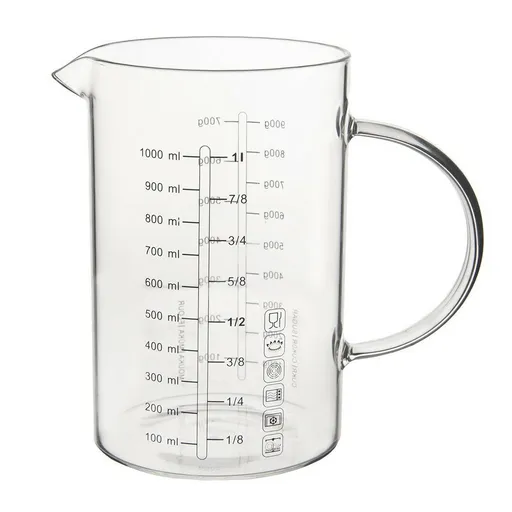 Cană de măsurare Orion din sticlă borosilicată, 1l