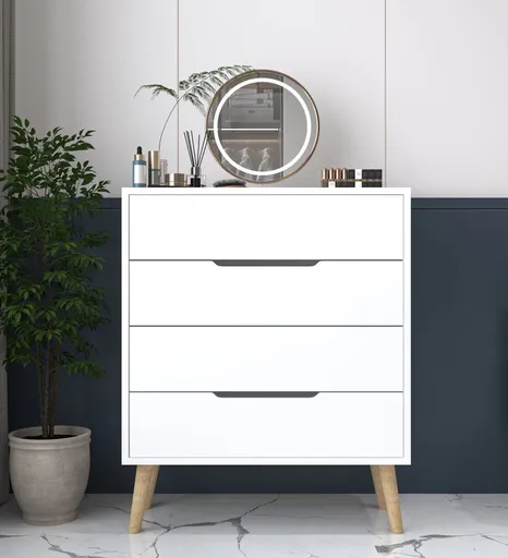 Dulap, Hanah Home, Flora, 78x95x45 cm, PAL, Alb