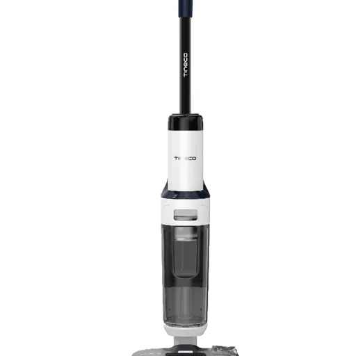 Aspirator vertical fara fir Tineco Floor One S5 Stretch Extreme, 220W, 18000 Pa, Curatare umeda, Autonomie 40 min, Senzor iLoop, Alb/Negru