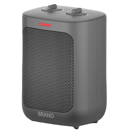 Aeroterma ELITE EFH-1387, 2000W, 25 m², PTC, 3 trepte, Termostat reglabil, Protectie rasturnare, Gri