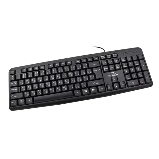 Tastatura Titanium TK101BG, USB 2.0, Alfabet latin si chirilic, Negru