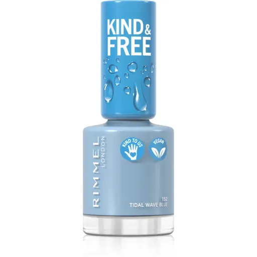 Rimmel Kind & Free lac de unghii culoare 152 Tidal Wave Blue 8 ml